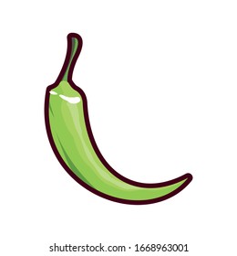 simple modern elegant hot chilli for sauce and food vector logo design