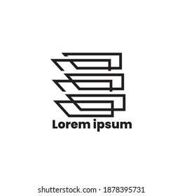 einfaches, modernes und elegantes Logo, drei Warenkorb