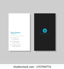 Simple, Modern, Elegant and Professional Portrait Business Card for Your Company or Personal