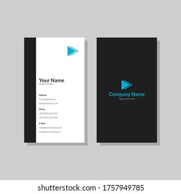 Simple, Modern, Elegant and Professional Portrait Business Card for Your Company or Personal