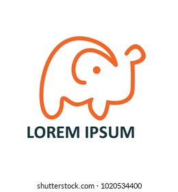 Simple modern elephant logo
