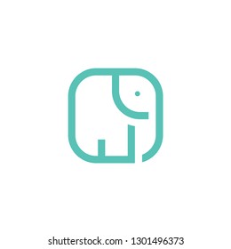 Simple modern elephant logo