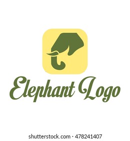 Simple modern elephant logo