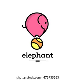 Simple modern elephant logo
