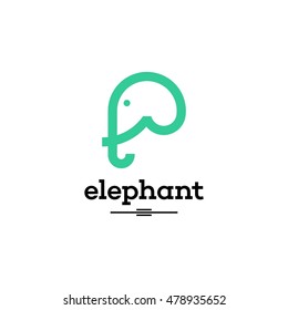 Simple modern elephant logo