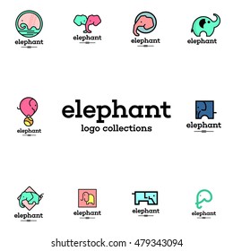 Simple modern elephant logo
