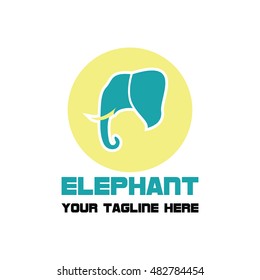 Simple modern elephant logo