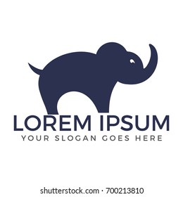 Simple modern elephant logo.