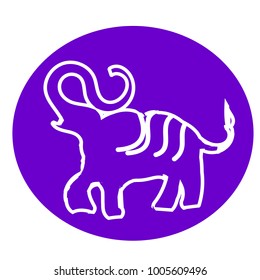 Simple modern elephant logo, elegant and stylish, vector