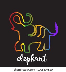 Simple modern elephant logo, elegant and stylish, vector