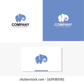 Simple modern elephant logo vector