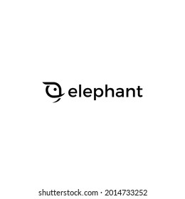 Simple modern elephant logo vector.