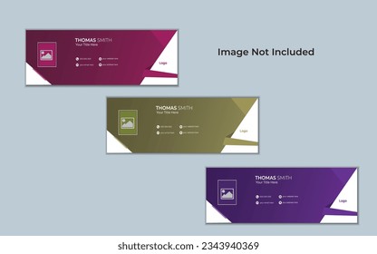 Simple and modern email signature
template.Gradient color and clean design. 