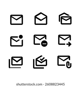 Simple modern email symbol set