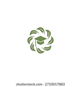 Logotipo de educación ambiental simple y moderno