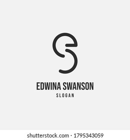 Simple Modern ES SE Monogram Logo