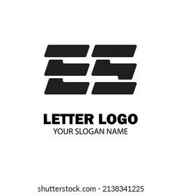 Simple Modern ES SE Monogram Logo