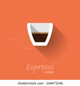 Simple Modern Espresso Manual Wallpaper - Flat Design - Vector Illustration