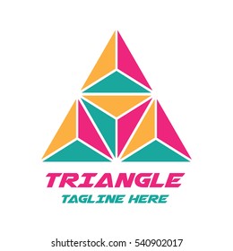 Simple modern and ethnic triangle logo design
