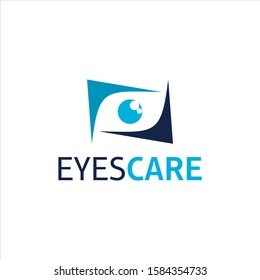 simple modern eye care logo design for medical industry template