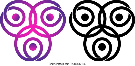 simple modern eye planet rotation logo business