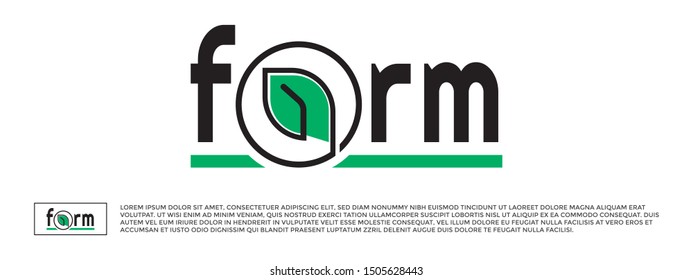 Simple modern farm logo design