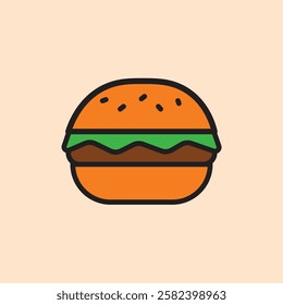 Simple and Modern Fast Food Illustration