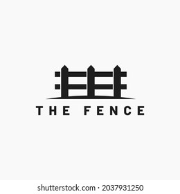 Simple modern Fence farm logo vector illustration design.