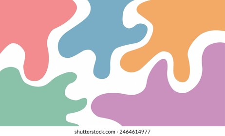 Simple modern flat background with abstract fluid design