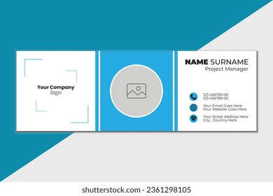 A simple, modern, flat and clean E-signature design that will be perfect for your company e-mail signature or even just for personal e-signature.