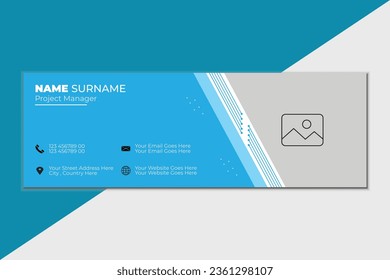 A simple, modern, flat and clean E-signature design that will be perfect for your company e-mail signature or even just for personal e-signature.