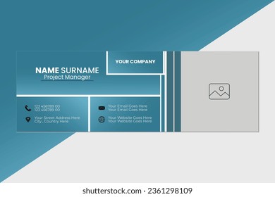 A simple, modern, flat and clean E-signature design that will be perfect for your company e-mail signature or even just for personal e-signature.