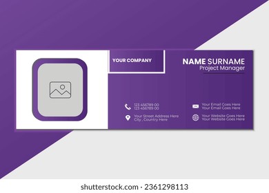 A simple, modern, flat and clean E-signature design that will be perfect for your company e-mail signature or even just for personal e-signature.