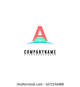 simple y moderno logotipo A letra creativa vector de diseño.