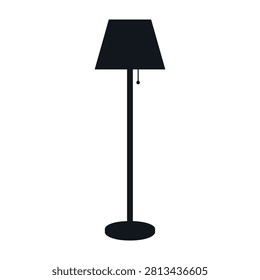 Simple modern floor lamp with a slim stand and shade