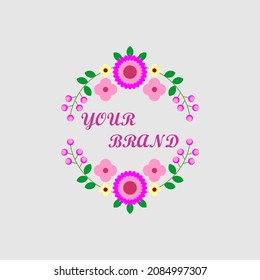 A simple and modern floral logo is perfect for your creative industry logo.