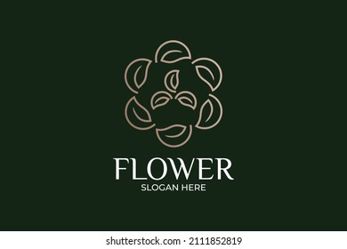 simple and modern floral logo set