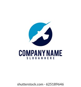 Simple modern Flying Bird Logo template designs