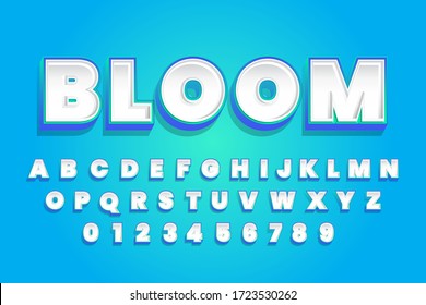 Fuente simple, moderna y alfabeto, vector