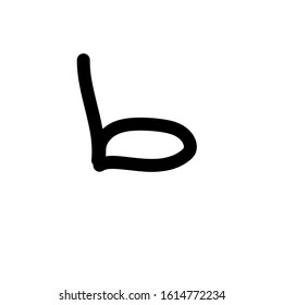 the simple modern font of letter b 