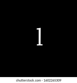 the simple modern font of letter l with black background