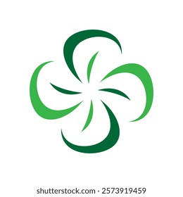 Simple Modern Four Leaf Lucky Shamrock Clover logo design graphic symbol vector illustrations