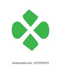 Simple Modern Four Leaf Lucky Shamrock Clover logo design graphic symbol vector illustrations