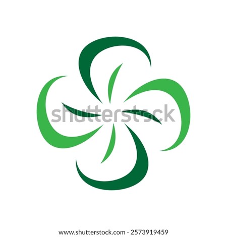 Simple Modern Four Leaf Lucky Shamrock Clover logo design graphic symbol vector illustrations