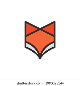 simple and modern fox logo design 