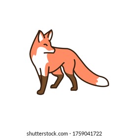 Simple and Modern Fox logo or icon sign template design for versatile 
business and company