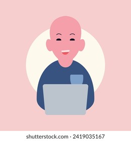 simple modern freelance concept entrepreneur vector illustration