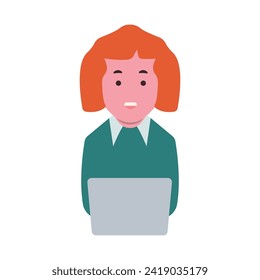 simple modern freelance concept entrepreneur vector illustration