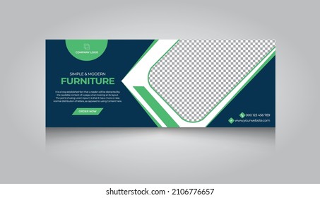 Simple And Modern Furniture Abstract Banner Design Template