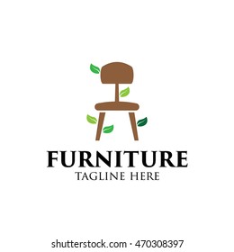 Simple modern furniture logo design template